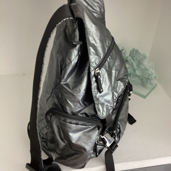Bebe Sport Gray Nylon Retha Backpack - Picture 9 of 14